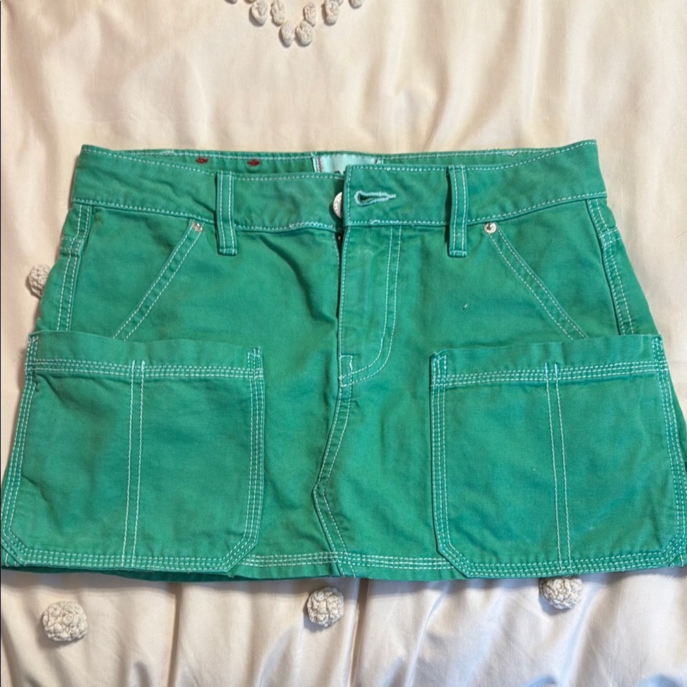 BDG Green Mini Skirt